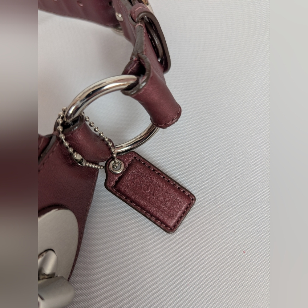 Coach Burgundy and Pink Shoulder Bag - Picture 4 of 16